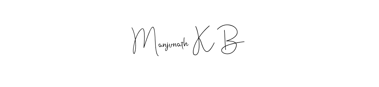 How to make Manjunath K B signature? Andilay-7BmLP is a professional autograph style. Create handwritten signature for Manjunath K B name. Manjunath K B signature style 4 images and pictures png