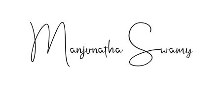 Achieve flawless digital penmanship with Manjunatha Swamy name in Andilay-7BmLP font. The perfect tool for creating online signatures. Manjunatha Swamy signature style 4 images and pictures png