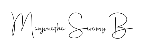 The best way (Andilay-7BmLP) to make a short signature is to pick only two or three words in your name. For converting this name Manjunatha Swamy B. Manjunatha Swamy B signature style 4 images and pictures png