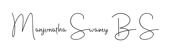Explore multiple handwriting variations for Manjunatha Swamy B S including this stunning Andilay-7BmLP design. Free to use across all platforms. Manjunatha Swamy B S signature style 4 images and pictures png