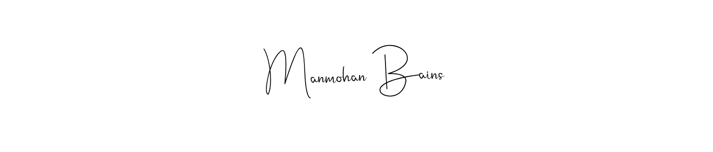 You should practise on your own different ways (Andilay-7BmLP) to write your name (Manmohan Bains) in signature. don't let someone else do it for you. Manmohan Bains signature style 4 images and pictures png