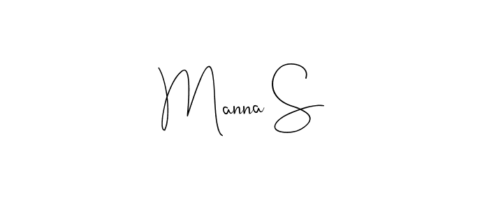 Use a signature maker to create a handwritten signature online. With this signature software, you can design (Andilay-7BmLP) your own signature for name Manna S. Manna S signature style 4 images and pictures png