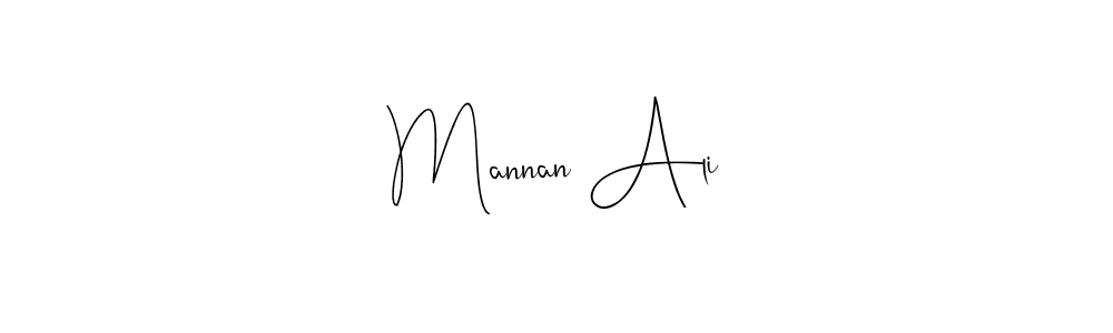 How to make Mannan Ali name signature. Use Andilay-7BmLP style for creating short signs online. This is the latest handwritten sign. Mannan Ali signature style 4 images and pictures png