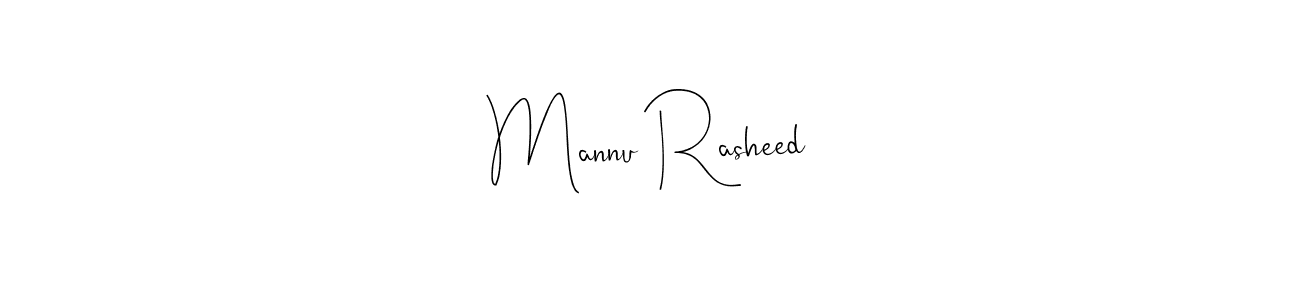 Use a signature maker to create a handwritten signature online. With this signature software, you can design (Andilay-7BmLP) your own signature for name Mannu Rasheed. Mannu Rasheed signature style 4 images and pictures png