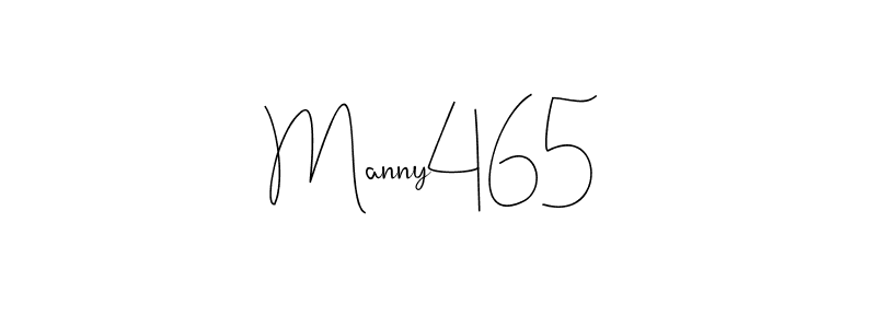 Use a signature maker to create a handwritten signature online. With this signature software, you can design (Andilay-7BmLP) your own signature for name Manny465. Manny465 signature style 4 images and pictures png