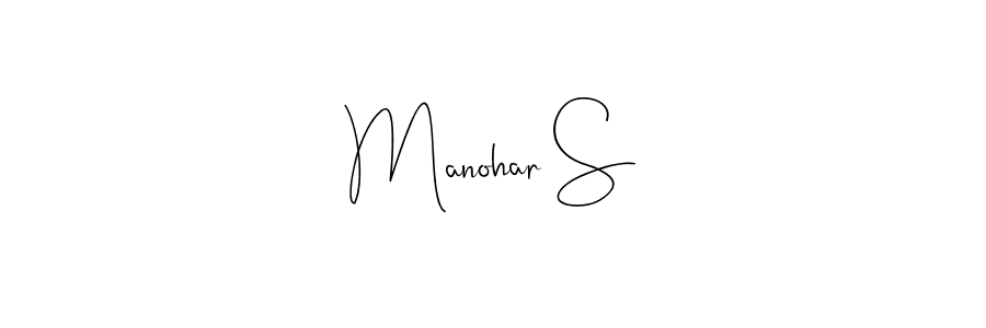 Also we have Manohar S name is the best signature style. Create professional handwritten signature collection using Andilay-7BmLP autograph style. Manohar S signature style 4 images and pictures png