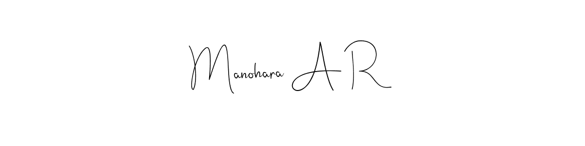 Make a beautiful signature design for name Manohara A R. Use this online signature maker to create a handwritten signature for free. Manohara A R signature style 4 images and pictures png