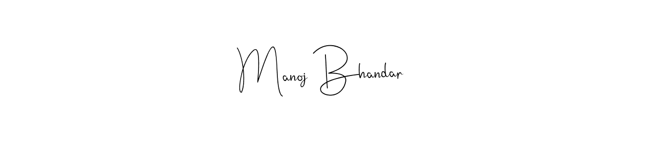 Manoj Bhandar stylish signature style. Best Handwritten Sign (Andilay-7BmLP) for my name. Handwritten Signature Collection Ideas for my name Manoj Bhandar. Manoj Bhandar signature style 4 images and pictures png