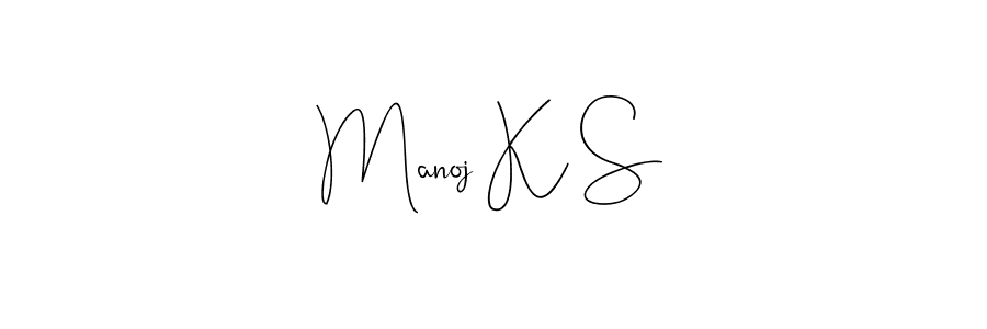 You should practise on your own different ways (Andilay-7BmLP) to write your name (Manoj K S) in signature. don't let someone else do it for you. Manoj K S signature style 4 images and pictures png