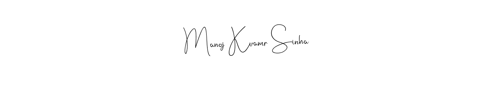 Create a beautiful signature design for name Manoj Kuamr Sinha. With this signature (Andilay-7BmLP) fonts, you can make a handwritten signature for free. Manoj Kuamr Sinha signature style 4 images and pictures png