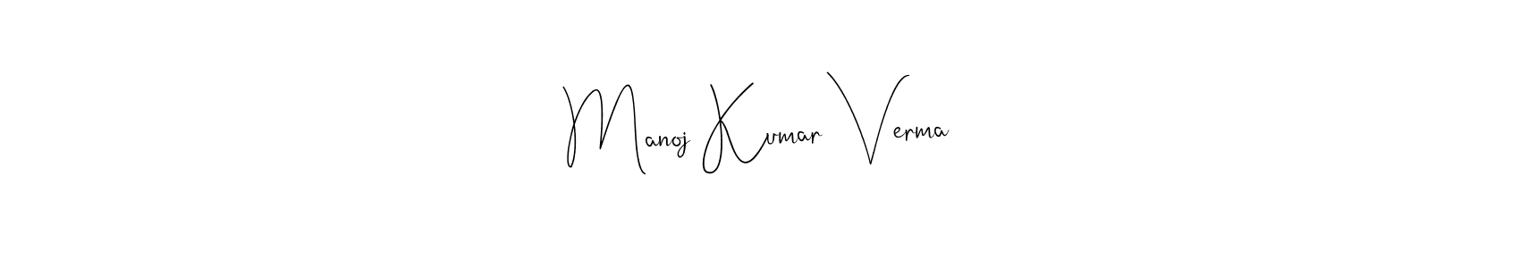 You should practise on your own different ways (Andilay-7BmLP) to write your name (Manoj Kumar Verma) in signature. don't let someone else do it for you. Manoj Kumar Verma signature style 4 images and pictures png