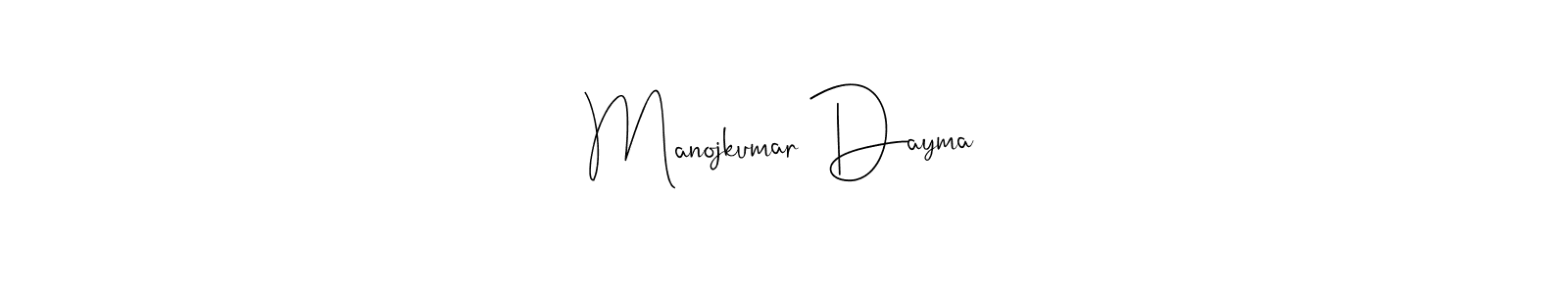 This is the best signature style for the Manojkumar Dayma name. Also you like these signature font (Andilay-7BmLP). Mix name signature. Manojkumar Dayma signature style 4 images and pictures png