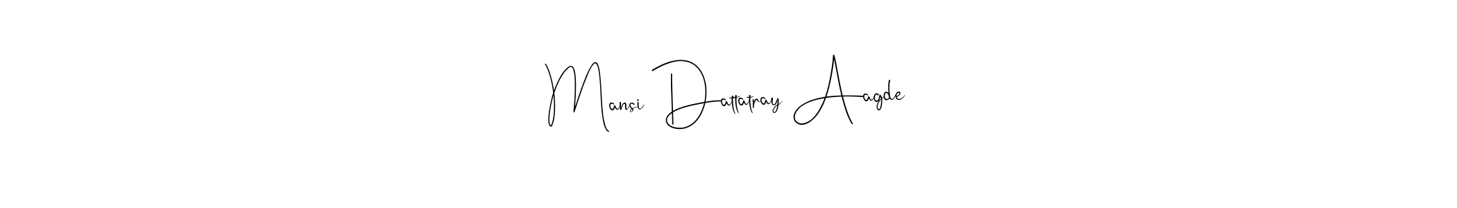 Design your own signature with our free online signature maker. With this signature software, you can create a handwritten (Andilay-7BmLP) signature for name Mansi Dattatray Aagde. Mansi Dattatray Aagde signature style 4 images and pictures png