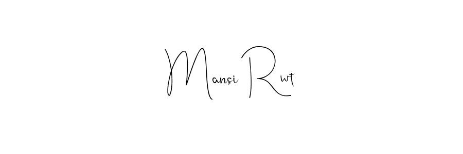 if you are searching for the best signature style for your name Mansi Rwt. so please give up your signature search. here we have designed multiple signature styles  using Andilay-7BmLP. Mansi Rwt signature style 4 images and pictures png