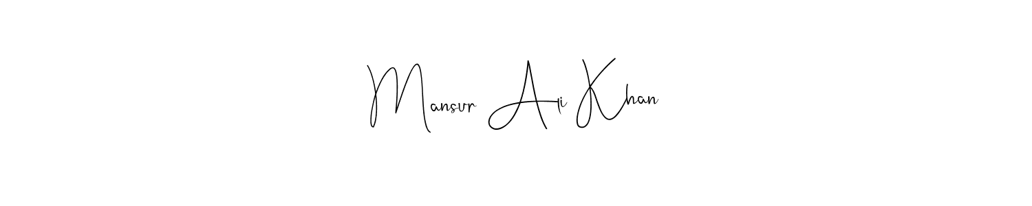 Create a beautiful signature design for name Mansur Ali Khan. With this signature (Andilay-7BmLP) fonts, you can make a handwritten signature for free. Mansur Ali Khan signature style 4 images and pictures png