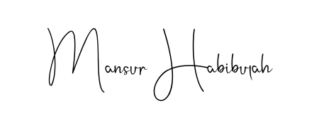 Discover the perfect balance of readability and style for Mansur Habibulah with Andilay-7BmLP font. Create your dream signature today. Mansur Habibulah signature style 4 images and pictures png