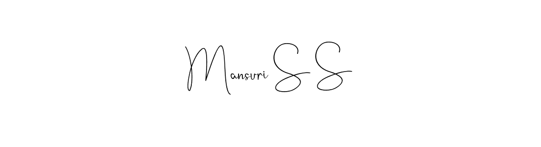 How to Draw Mansuri S S signature style? Andilay-7BmLP is a latest design signature styles for name Mansuri S S. Mansuri S S signature style 4 images and pictures png