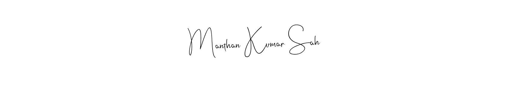 Design your own signature with our free online signature maker. With this signature software, you can create a handwritten (Andilay-7BmLP) signature for name Manthan Kumar Sah. Manthan Kumar Sah signature style 4 images and pictures png