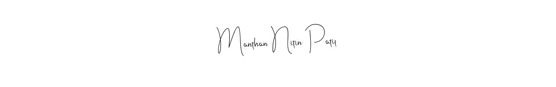 The best way (Andilay-7BmLP) to make a short signature is to pick only two or three words in your name. The name Manthan Nitin Patil include a total of six letters. For converting this name. Manthan Nitin Patil signature style 4 images and pictures png