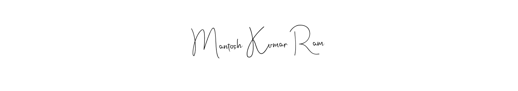 Similarly Andilay-7BmLP is the best handwritten signature design. Signature creator online .You can use it as an online autograph creator for name Mantosh Kumar Ram. Mantosh Kumar Ram signature style 4 images and pictures png