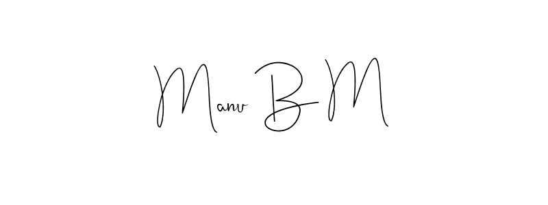 The best way (Andilay-7BmLP) to make a short signature is to pick only two or three words in your name. The name Manu B M include a total of six letters. For converting this name. Manu B M signature style 4 images and pictures png