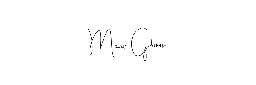 How to make Manu Ghms signature? Andilay-7BmLP is a professional autograph style. Create handwritten signature for Manu Ghms name. Manu Ghms signature style 4 images and pictures png