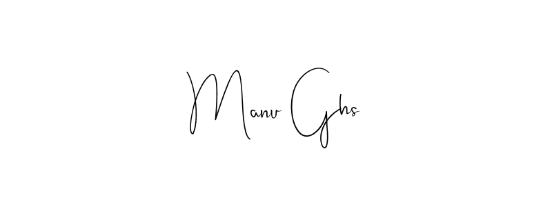 Design your own signature with our free online signature maker. With this signature software, you can create a handwritten (Andilay-7BmLP) signature for name Manu Ghs. Manu Ghs signature style 4 images and pictures png