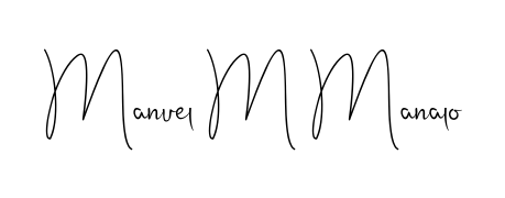 The Andilay-7BmLP typeface gives name Manuel M Manalo a refined look. Suitable for certificates, diplomas, and official verification. Manuel M Manalo signature style 4 images and pictures png
