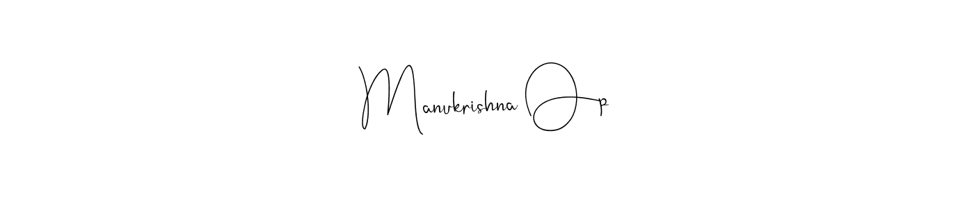 Also we have Manukrishna Op name is the best signature style. Create professional handwritten signature collection using Andilay-7BmLP autograph style. Manukrishna Op signature style 4 images and pictures png