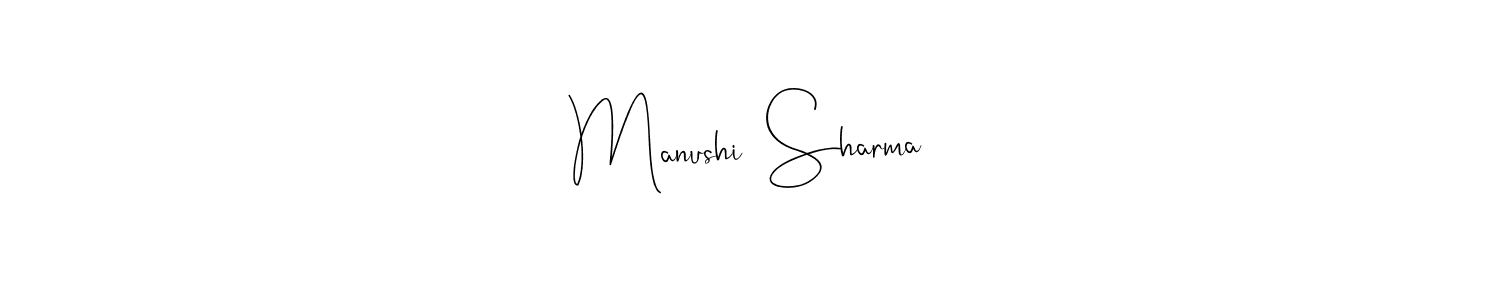 if you are searching for the best signature style for your name Manushi  Sharma. so please give up your signature search. here we have designed multiple signature styles  using Andilay-7BmLP. Manushi  Sharma signature style 4 images and pictures png