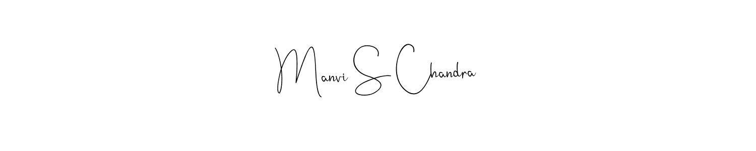 Create a beautiful signature design for name Manvi S Chandra. With this signature (Andilay-7BmLP) fonts, you can make a handwritten signature for free. Manvi S Chandra signature style 4 images and pictures png