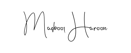 Once you've used our free online signature maker to create your best signature Andilay-7BmLP style, it's time to enjoy signing your documents with Maqbool Haroon name. Maqbool Haroon signature style 4 images and pictures png
