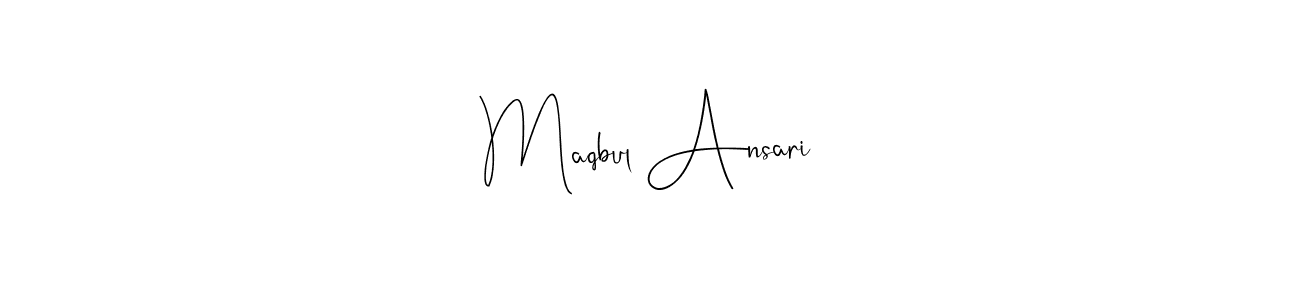 Design your own signature with our free online signature maker. With this signature software, you can create a handwritten (Andilay-7BmLP) signature for name Maqbul Ansari. Maqbul Ansari signature style 4 images and pictures png