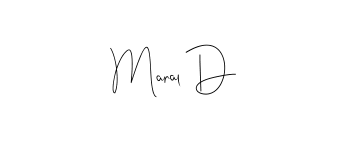 Make a short Maral D signature style. Manage your documents anywhere anytime using Andilay-7BmLP. Create and add eSignatures, submit forms, share and send files easily. Maral D signature style 4 images and pictures png