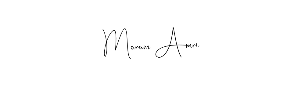 Create a beautiful signature design for name Maram Amri. With this signature (Andilay-7BmLP) fonts, you can make a handwritten signature for free. Maram Amri signature style 4 images and pictures png