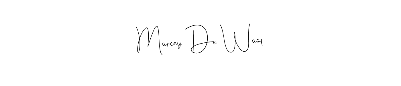 if you are searching for the best signature style for your name Marcey De Waal. so please give up your signature search. here we have designed multiple signature styles  using Andilay-7BmLP. Marcey De Waal signature style 4 images and pictures png