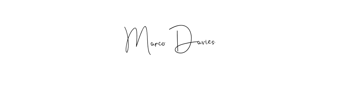 Also we have Marco Davies name is the best signature style. Create professional handwritten signature collection using Andilay-7BmLP autograph style. Marco Davies signature style 4 images and pictures png