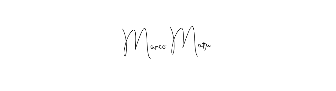 Make a beautiful signature design for name Marco Matta. With this signature (Andilay-7BmLP) style, you can create a handwritten signature for free. Marco Matta signature style 4 images and pictures png