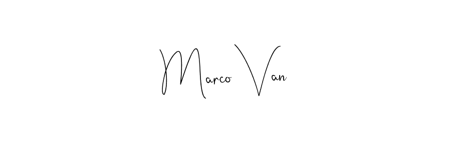 Make a beautiful signature design for name Marco Van. With this signature (Andilay-7BmLP) style, you can create a handwritten signature for free. Marco Van signature style 4 images and pictures png