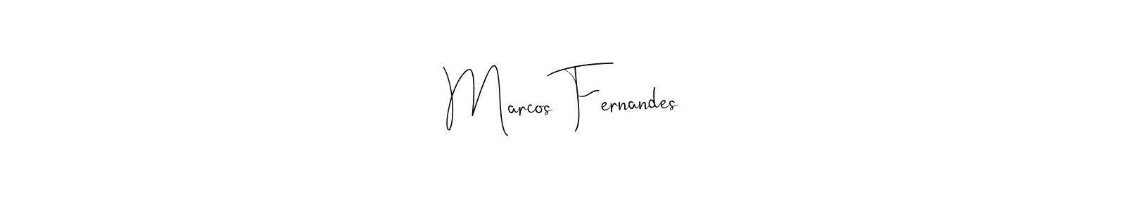 Also we have Marcos Fernandes name is the best signature style. Create professional handwritten signature collection using Andilay-7BmLP autograph style. Marcos Fernandes signature style 4 images and pictures png