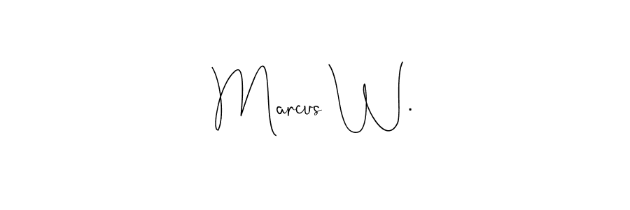 You should practise on your own different ways (Andilay-7BmLP) to write your name (Marcus W.) in signature. don't let someone else do it for you. Marcus W. signature style 4 images and pictures png