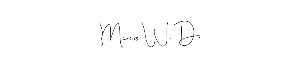 Use a signature maker to create a handwritten signature online. With this signature software, you can design (Andilay-7BmLP) your own signature for name Marcus W. D.. Marcus W. D. signature style 4 images and pictures png