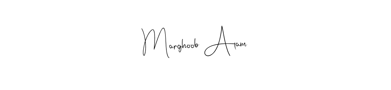 Andilay-7BmLP is a professional signature style that is perfect for those who want to add a touch of class to their signature. It is also a great choice for those who want to make their signature more unique. Get Marghoob Alam name to fancy signature for free. Marghoob Alam signature style 4 images and pictures png