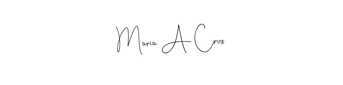 You can use this online signature creator to create a handwritten signature for the name Maria A Cruz. This is the best online autograph maker. Maria A Cruz signature style 4 images and pictures png