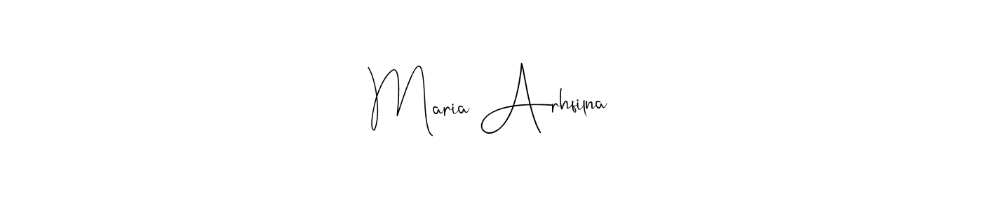 Maria Arhfilna stylish signature style. Best Handwritten Sign (Andilay-7BmLP) for my name. Handwritten Signature Collection Ideas for my name Maria Arhfilna. Maria Arhfilna signature style 4 images and pictures png