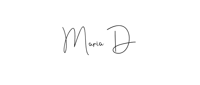 It looks lik you need a new signature style for name Maria D. Design unique handwritten (Andilay-7BmLP) signature with our free signature maker in just a few clicks. Maria D signature style 4 images and pictures png
