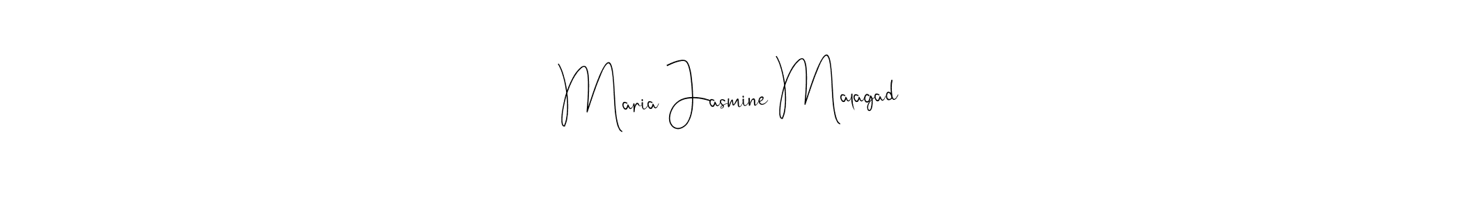 This is the best signature style for the Maria Jasmine Malagad name. Also you like these signature font (Andilay-7BmLP). Mix name signature. Maria Jasmine Malagad signature style 4 images and pictures png