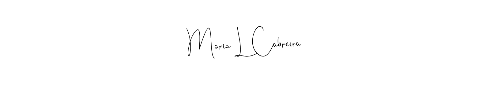 You can use this online signature creator to create a handwritten signature for the name Maria L Cabreira. This is the best online autograph maker. Maria L Cabreira signature style 4 images and pictures png