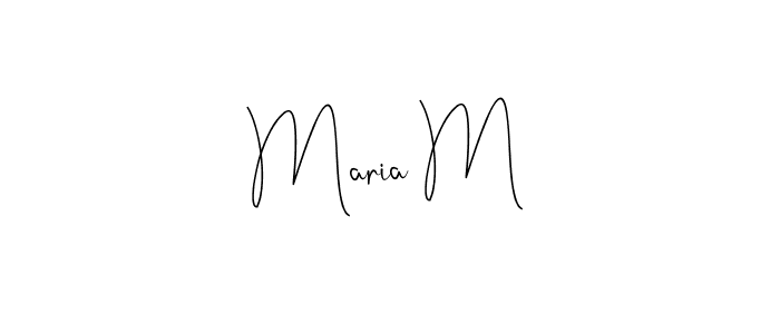 Use a signature maker to create a handwritten signature online. With this signature software, you can design (Andilay-7BmLP) your own signature for name Maria M. Maria M signature style 4 images and pictures png