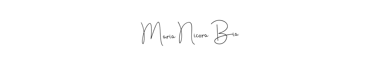 Also You can easily find your signature by using the search form. We will create Maria Nicora Bia name handwritten signature images for you free of cost using Andilay-7BmLP sign style. Maria Nicora Bia signature style 4 images and pictures png